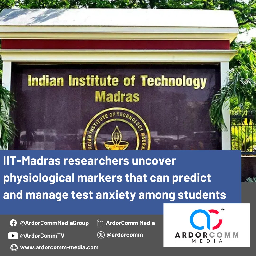 ardorcomm's tweet image. IIT-Madras researchers uncover physiological markers that can predict and manage test anxiety among students

Read More: ardorcomm-media.com/iit-madras-res…

#ArdorComm #ArdorCommNews #Education #IIT #IITMadras #EducationNews