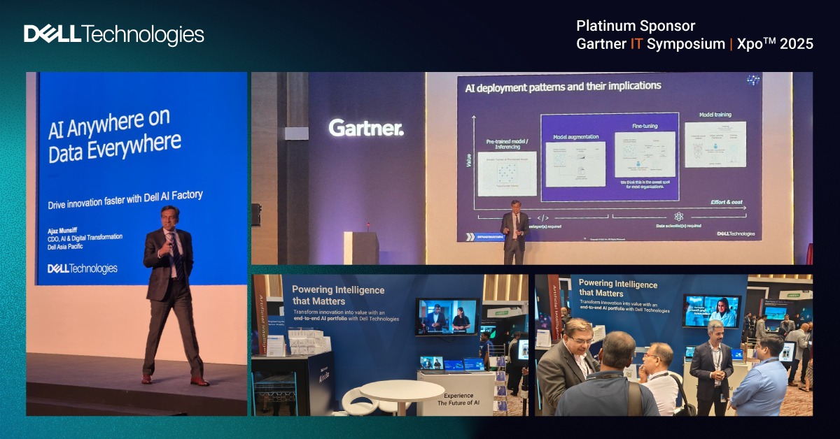 Dell_IN's tweet image. Our #AI product portfolio had the booth abuzz at #GartnerITSymposium 2025, Kochi!
As a Platinum Sponsor, we saw incredible interest from CIOs &amp;amp; IT leaders, exploring &apos;AI in a Box,&apos; data modernization, and enterprise AI readiness. Looking forward to the next edition.
#FutureOfTech