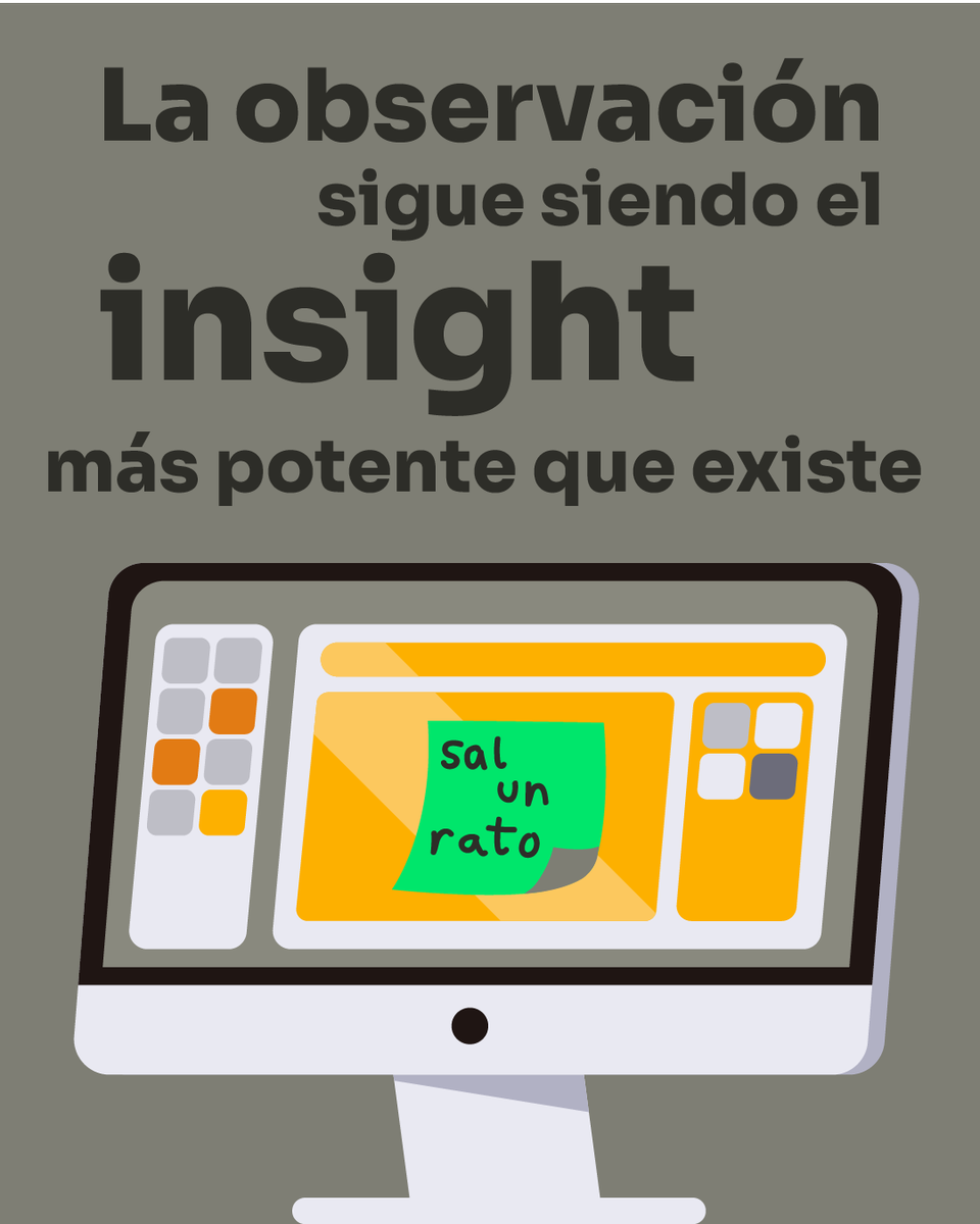 Las grandes campañas no nacen de 40 páginas de datos sino de un pequeño detalle que conecta con algo real.

Menos briefings infinitos y más mirar alrededor.

#eXclama#Creatividad #Publicidad #Estrategia