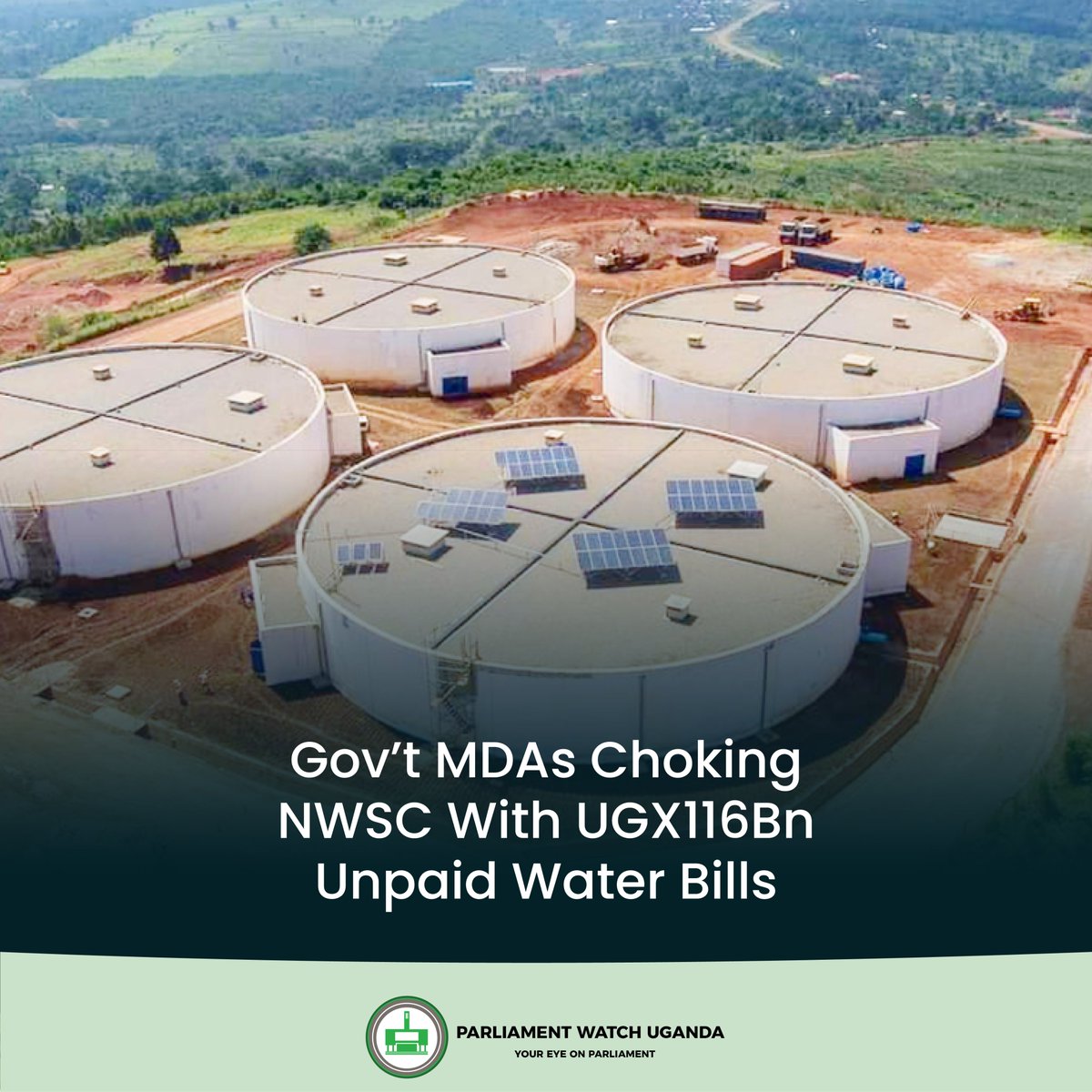 pwatchug's tweet image. Gov’t MDAs Choking NWSC With UGX116Bn Unpaid Water Bills
🔗parliamentwatch.ug/news-amp-updat…
#PwatchUpdates #CEPAProgramming
 #YourEyeonGovernment