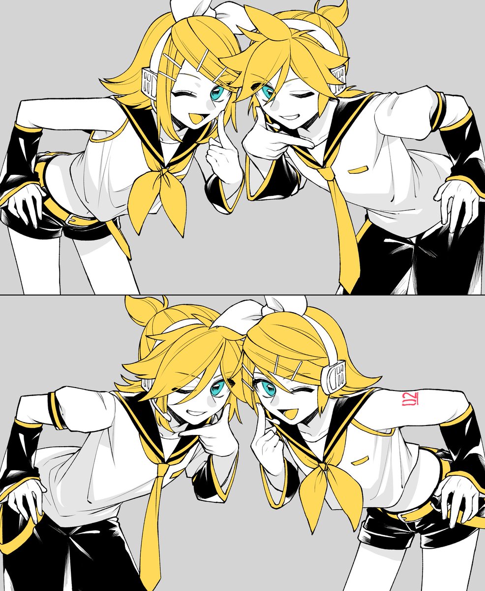 morimorienoki's tweet image. どっちがどっちでしょ～～～っていう鏡音