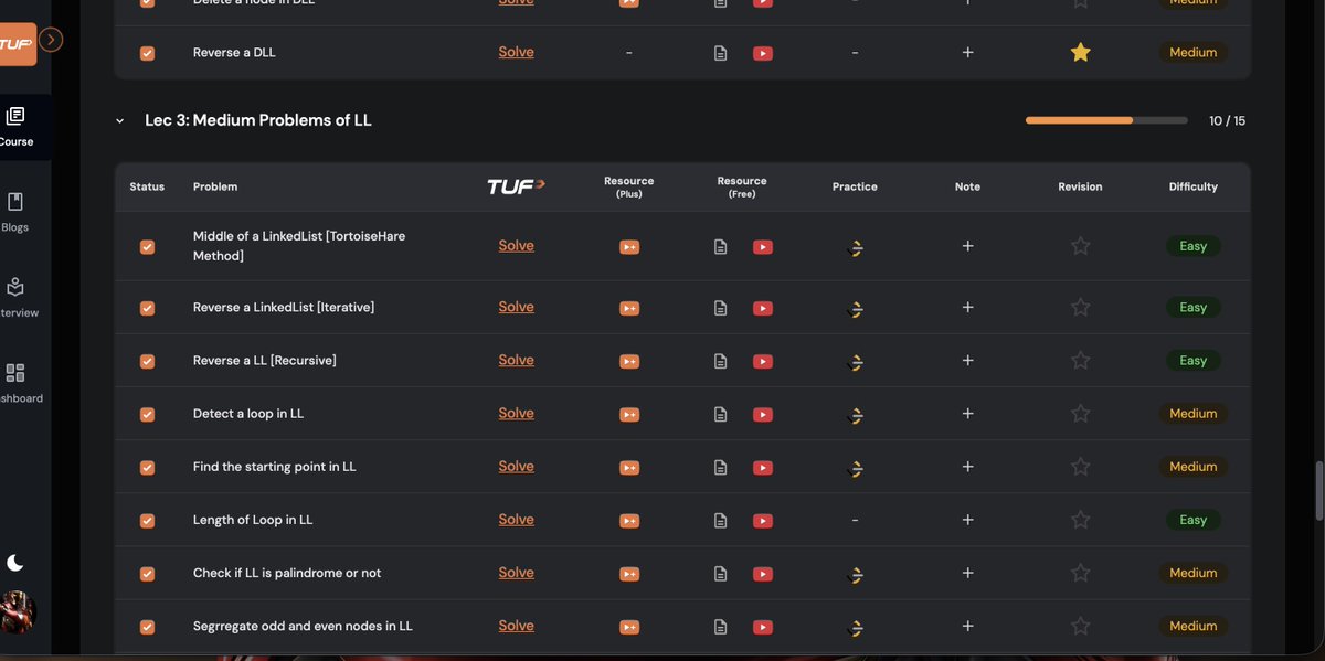 hussaincode's tweet image. Day30 of #TUFWinterArc

Completed medium level linkedlist questions.

#TUFWinterArc #Striver #DSA #LinkedList #TUF+