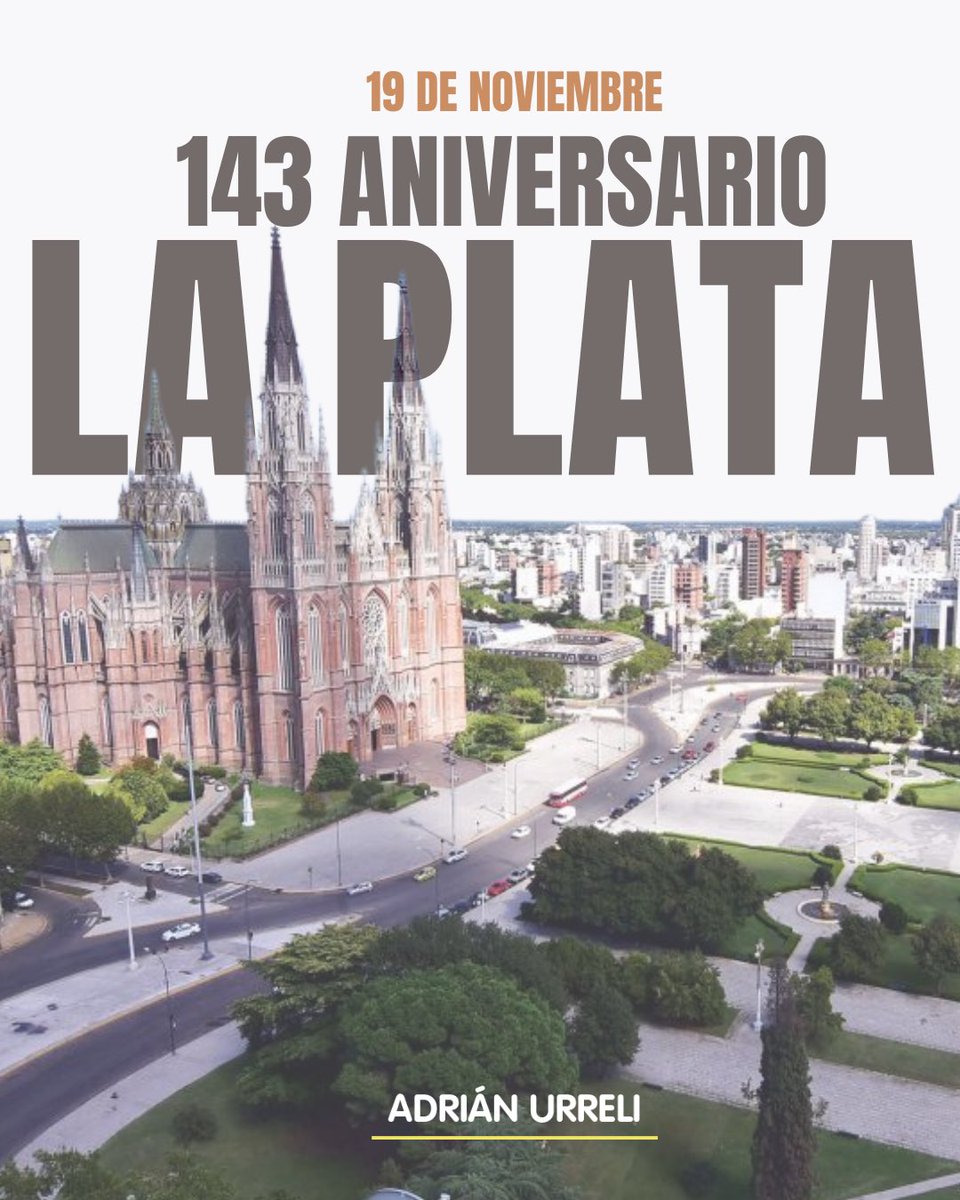 ¡Un saludo muy especial a todos los platenses en este nuevo aniversario!👏  Hoy celebramos la historia de nuestra Capital y el corazón de la provincia de Buenos Aires.
