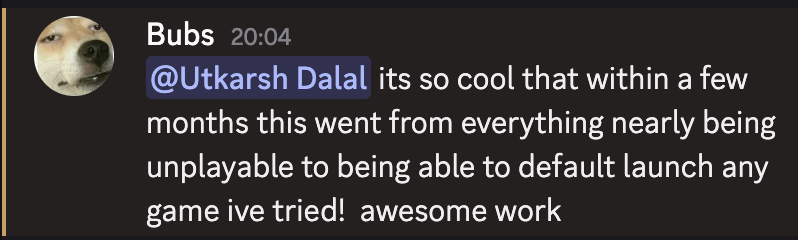 DalalUtkarsh's tweet image. Progress - slow at first, then all at once :)

Hoping to have plug-and-play PC gaming on Android by the end of the year.
