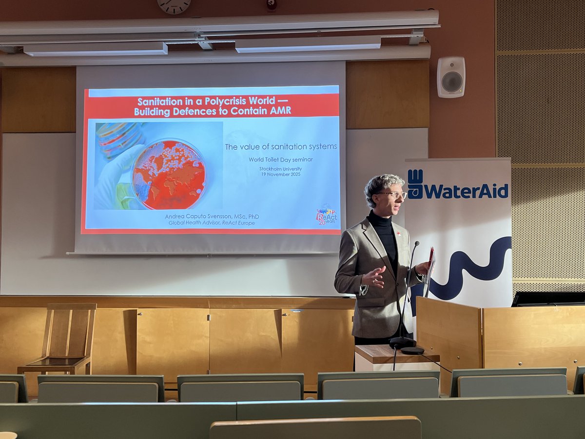 reactgroup's tweet image. An inspiring seminar today on the value of resilient sanitation systems, hosted by @WaterAidSverige and @Sida.

ReAct was represented by Andea Caputo Svensson, Global Health Advisor, who highlighted how strengthening sanitation is not only about preventing infections, it is about…