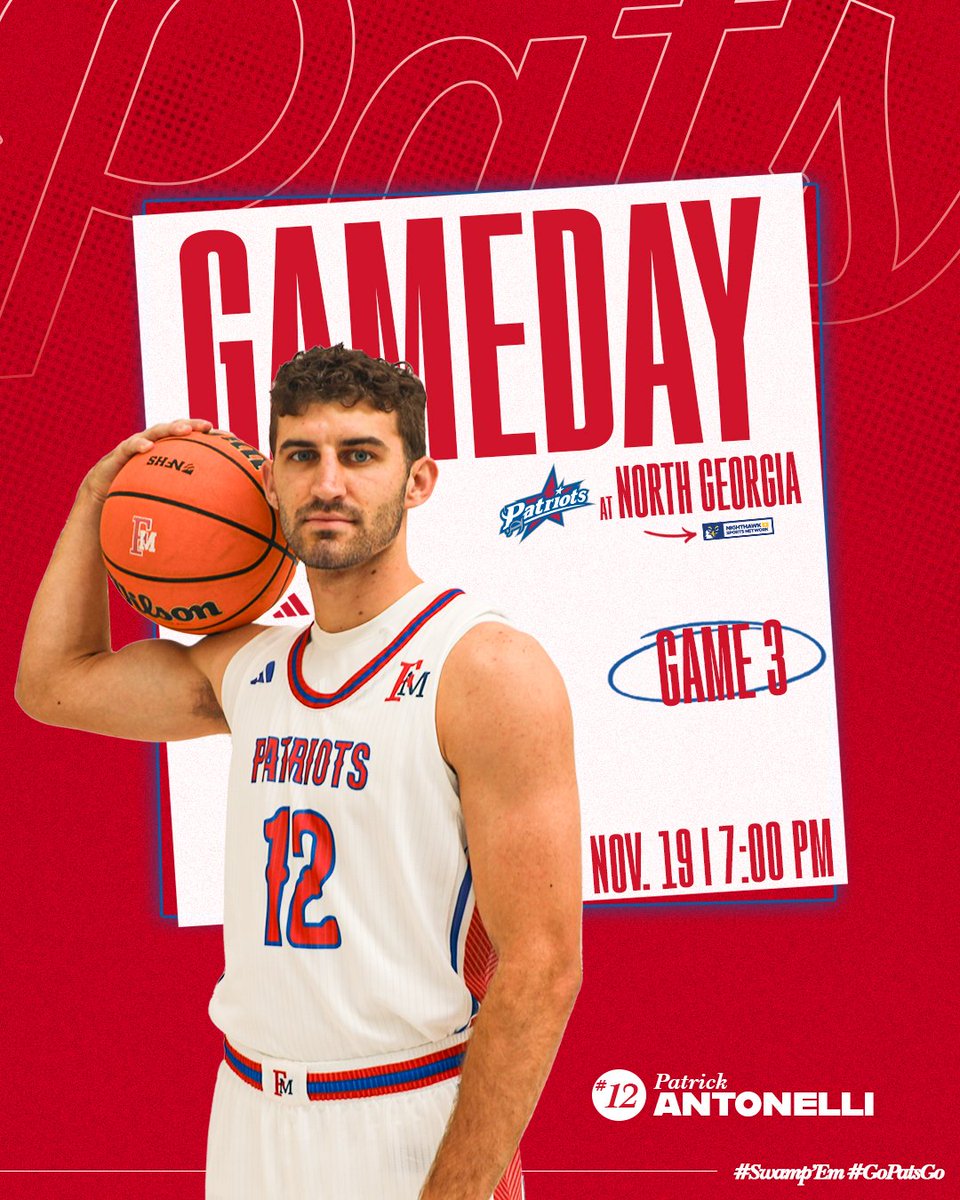 𝑯𝒆𝒂𝒅𝒊𝒏𝒈 𝒅𝒐𝒘𝒏 𝒕𝒐 𝑮𝒆𝒐𝒓𝒈𝒊𝒂 🛣️

🆚North Georgia
📍Dahlonega, GA
⏰7:00 PM
📺tinyurl.com/mu83p3rf
📊tinyurl.com/98xh6rem

#SwampEm #GoPatsGo <a href="/FMUmbball/">Francis Marion University Men's Basketball</a>