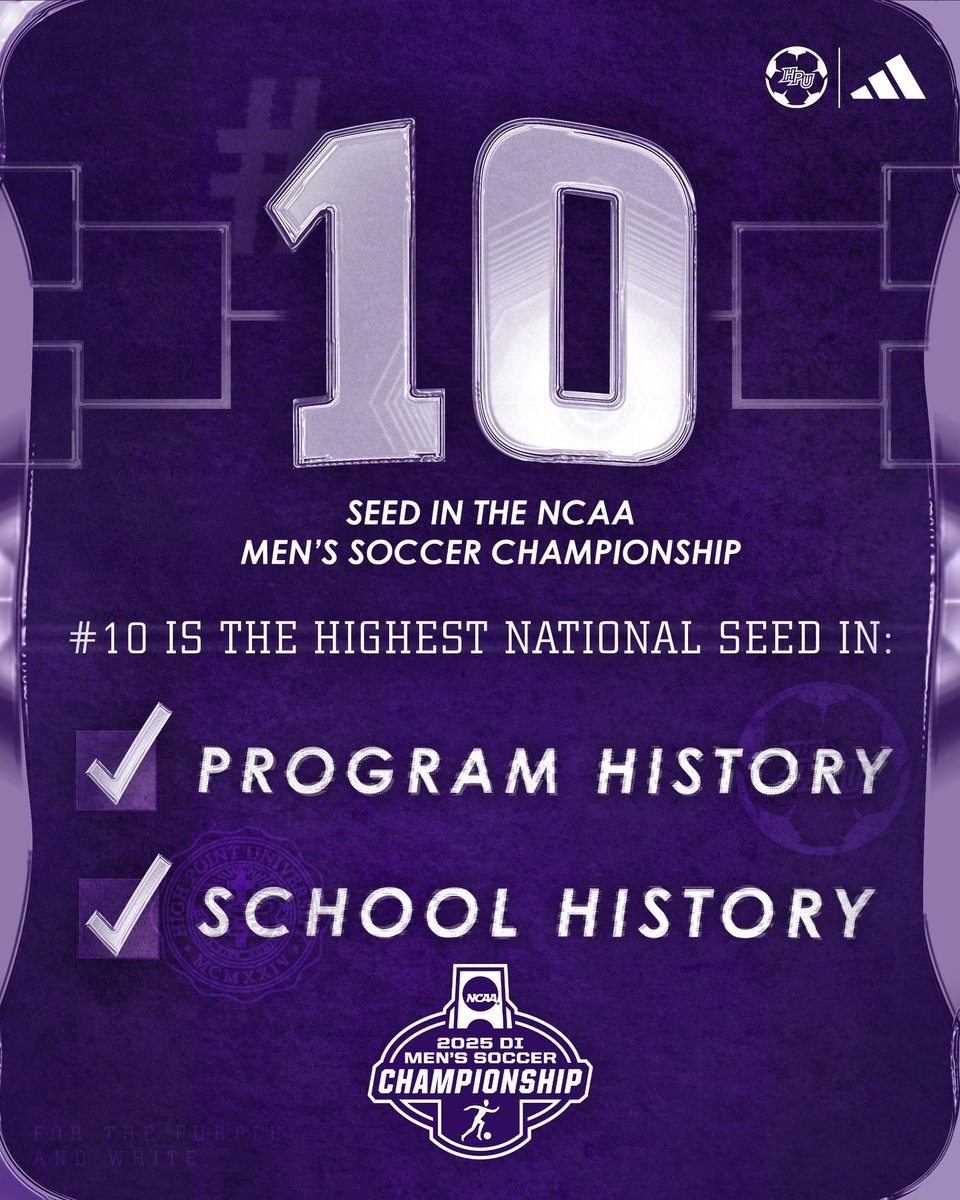 Highest National Seed in the Carolinas

🟪#10 HPU 
◽️#15 NC State 
◽️#16 Furman
◽️Duke
◽️Clemson 
◽️North Carolina  
◽️UNCG 
◽️Elon  

#GoHPU