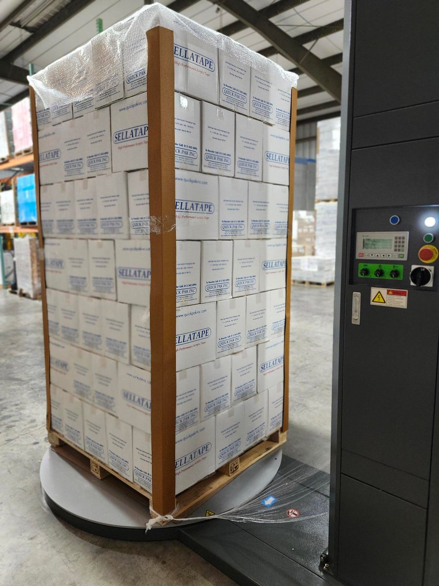 QuickPakInc's tweet image. Wrapping a 2150 Lbs. Pallet with Amcor Resolve (RES) 55ga Machine Stretch Film - Quick Pak, Inc. quickpakinc.com/latest-packagi…