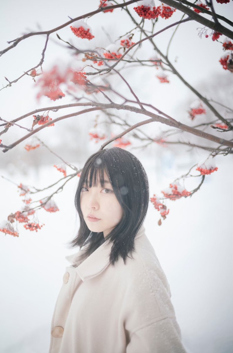 同じ場所で納得いくまで撮影することも大事👍 雪の冬撮影は手が