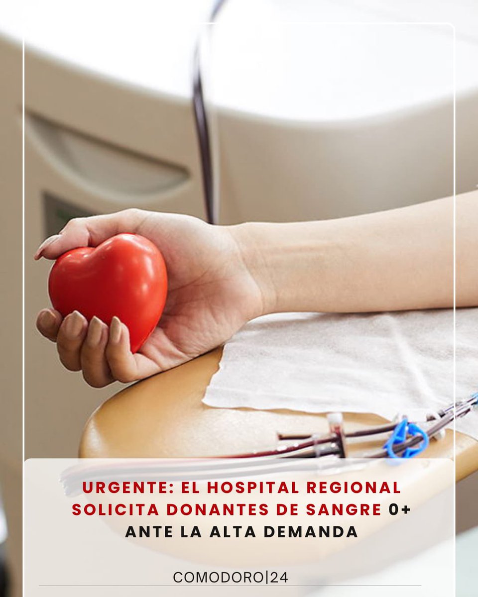 #Comodoro Las donaciones se reciben de lunes a viernes, de 7 a 12 horas, en el Banco de Sangre ubicado en el lado izquierdo del hall principal del Hospital (Av. Hipólito Yrigoyen 950).

⬇️Más en la nota⬇️

comodoro24.com.ar/urgente-el-hos…
