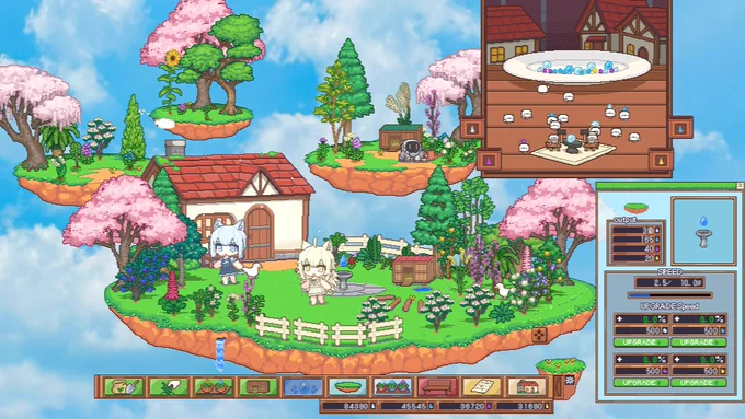 デスクトップ上で遊べる放置ゲーム「ISLET GARDEN」のストアページを公開しました! 今年12月の中旬頃発売予定なのでぜひウィッシュリスト登録よろしくお願いします～!!!