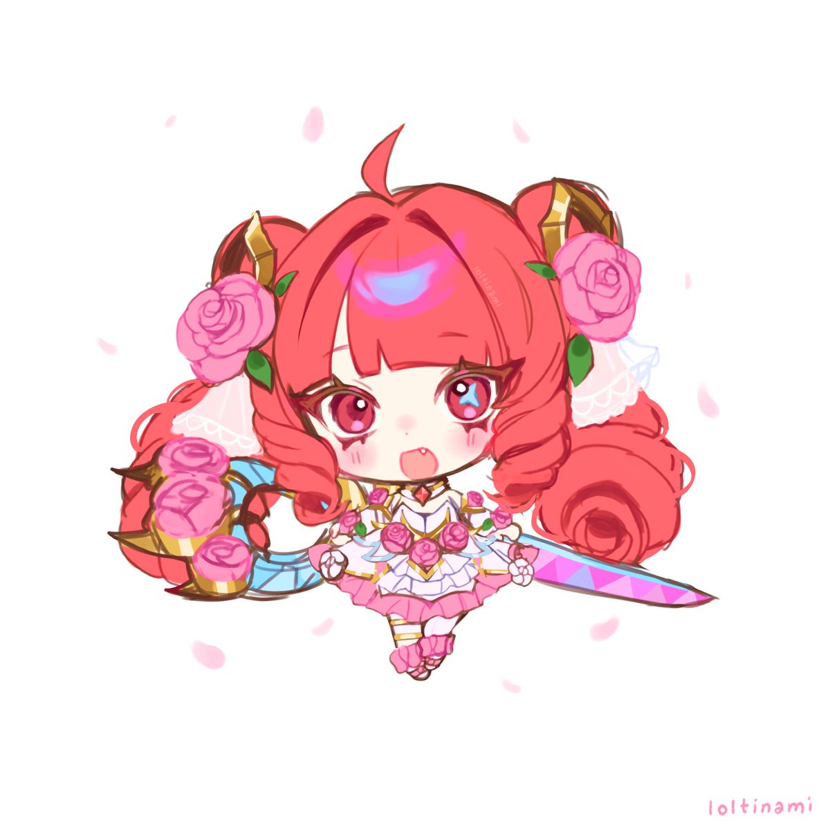 loltinami's tweet image. new skin for gwensday 🌹✂️ 
#Gwen #LeagueOfLegends