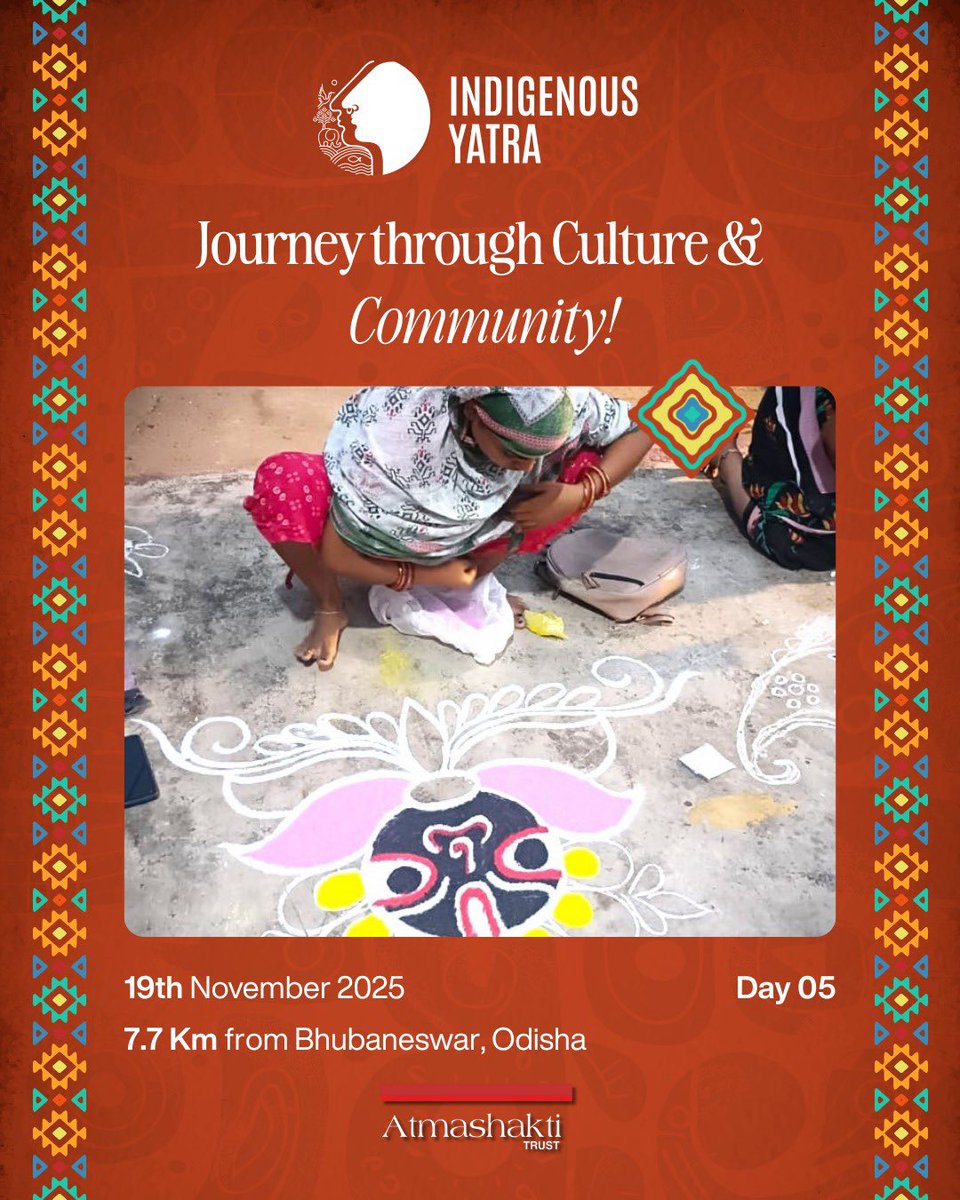 Atmashakti3's tweet photo. Day 5 of Indigenous Yatra 2025

Across villages, districts and states, the Yatra moved through sports fields, chaupals and kitchens, each space carrying its own stories, strengths and rhythms of community life.

#ListeningCampaign #Wisdombox #IndigenousYatra2025 #IndigenousVoices https://t.co/iA7l7PWB62