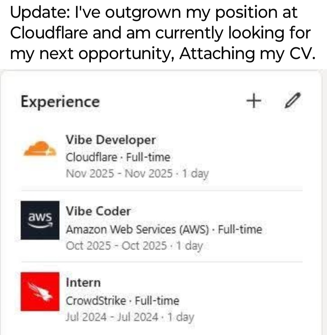 CSDevAr's tweet image. Vibe Disaster