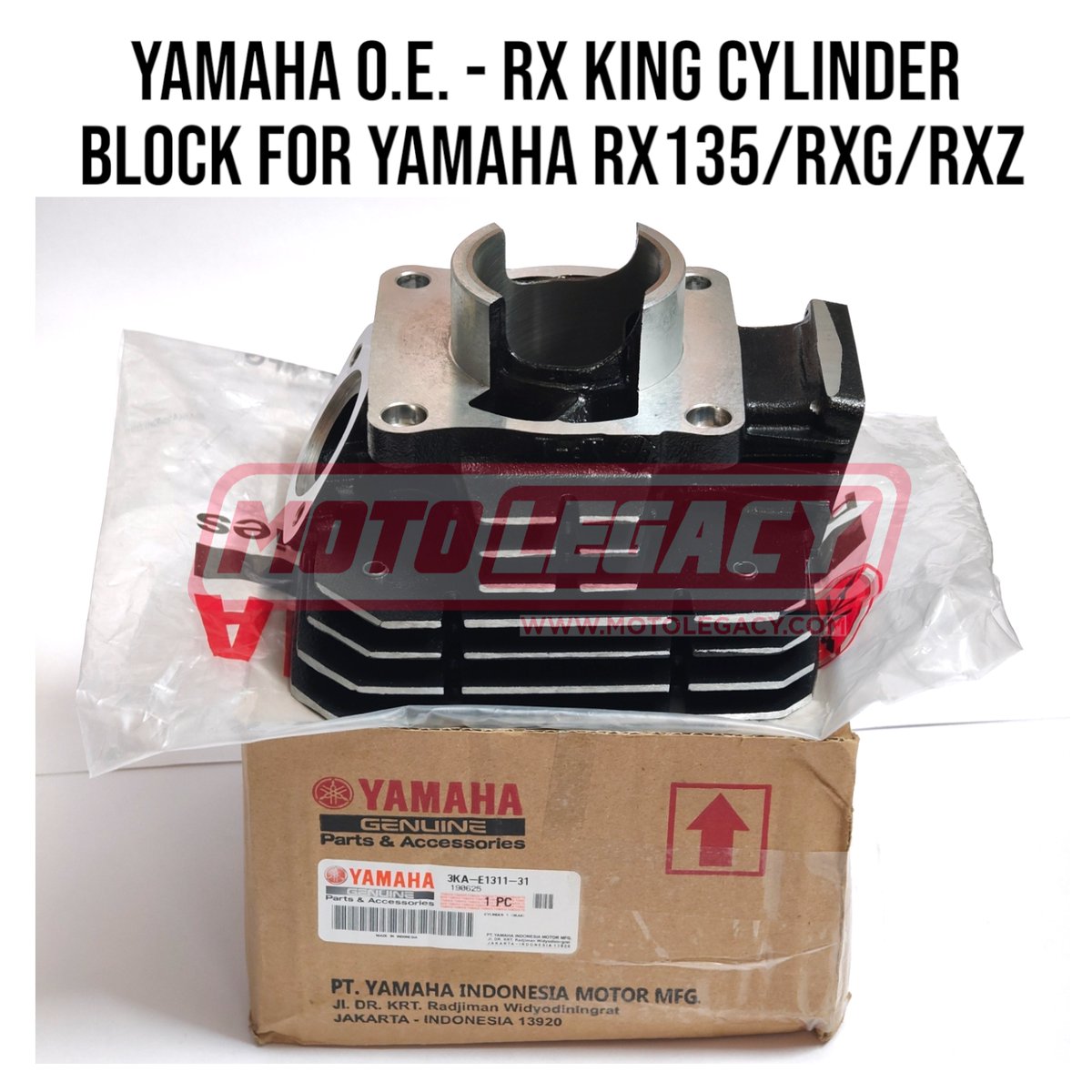 Motolegacy's tweet photo. The legend from Indonesia is here. 🔥💨
YAMAHA O.E RX-KING Cylinder Block is here!

✔️ Genuine Yamaha O.E - Imported from Indonesia
✔️ Direct fit: RX135 / RXG / RXZ (4-Speed &amp; 5-Speed)
✔️ Factory spec output: 18.5 BHP

WhatsApp us on 7075444950 or 7075444952 to place an order! https://t.co/qP7KST87s4