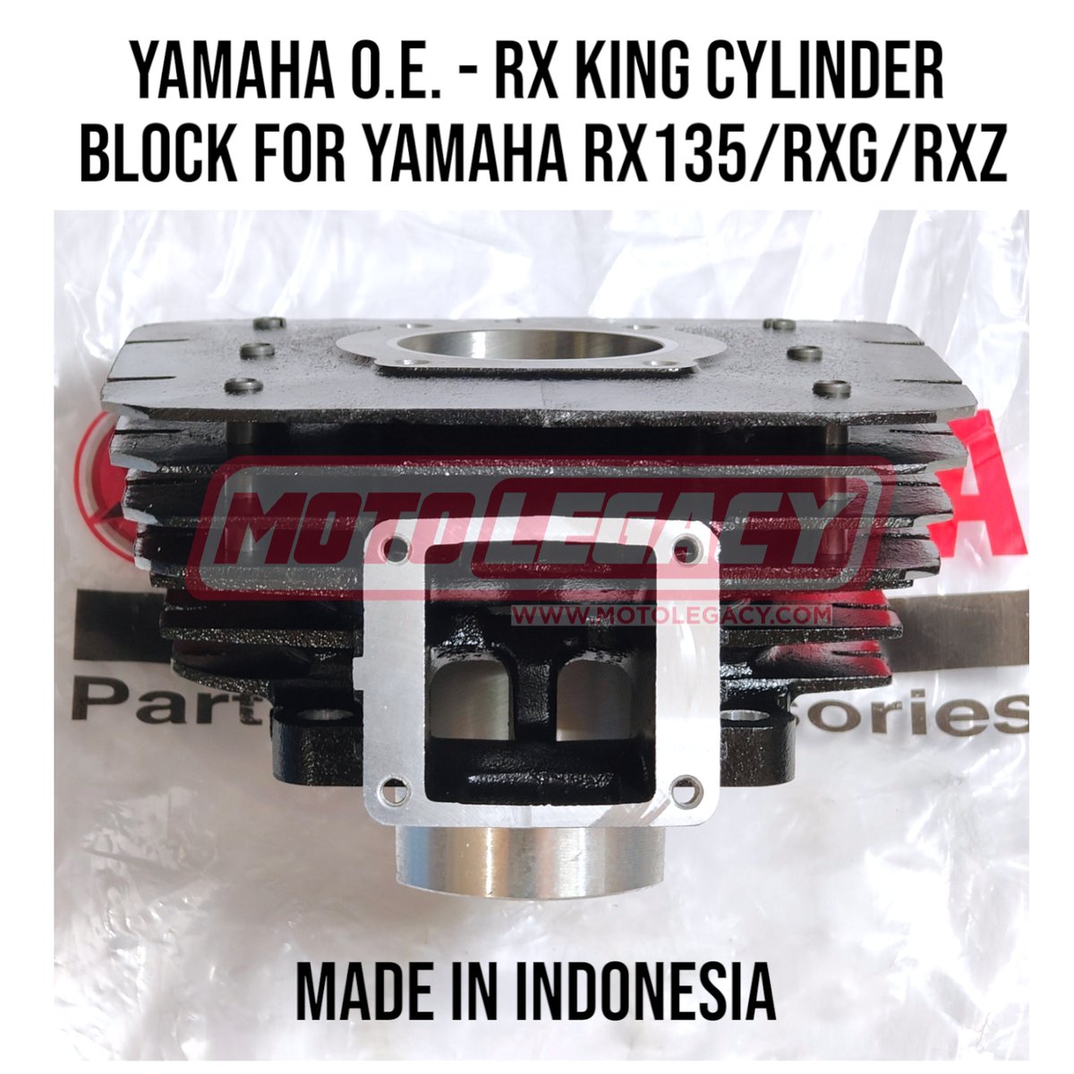 Motolegacy's tweet photo. The legend from Indonesia is here. 🔥💨
YAMAHA O.E RX-KING Cylinder Block is here!

✔️ Genuine Yamaha O.E - Imported from Indonesia
✔️ Direct fit: RX135 / RXG / RXZ (4-Speed &amp; 5-Speed)
✔️ Factory spec output: 18.5 BHP

WhatsApp us on 7075444950 or 7075444952 to place an order! https://t.co/qP7KST87s4
