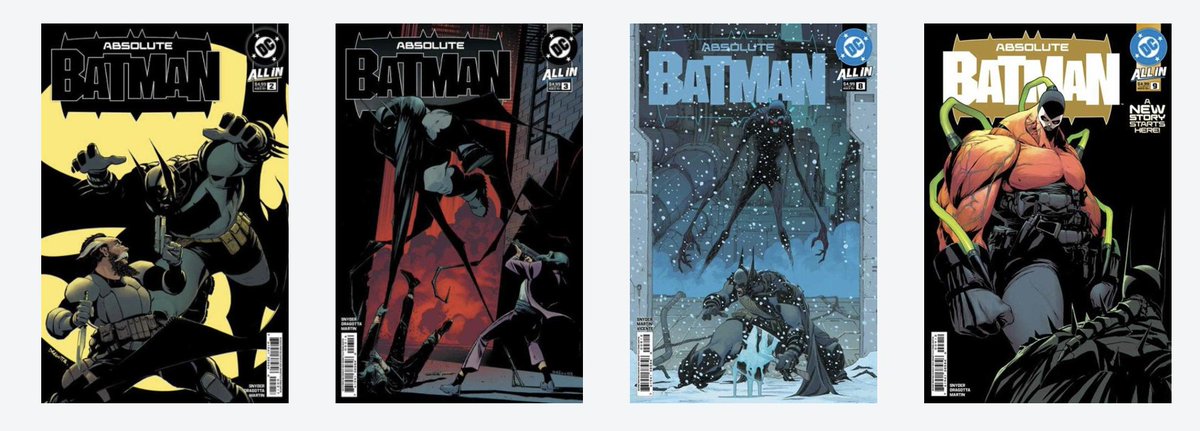 MachewsComics's tweet photo. #AbsoluteBatman doing a 2nd printing of these covers, most are over 20$ already of the 1st printing....#DropDay #PullBox https://t.co/wQj2hzg5uq