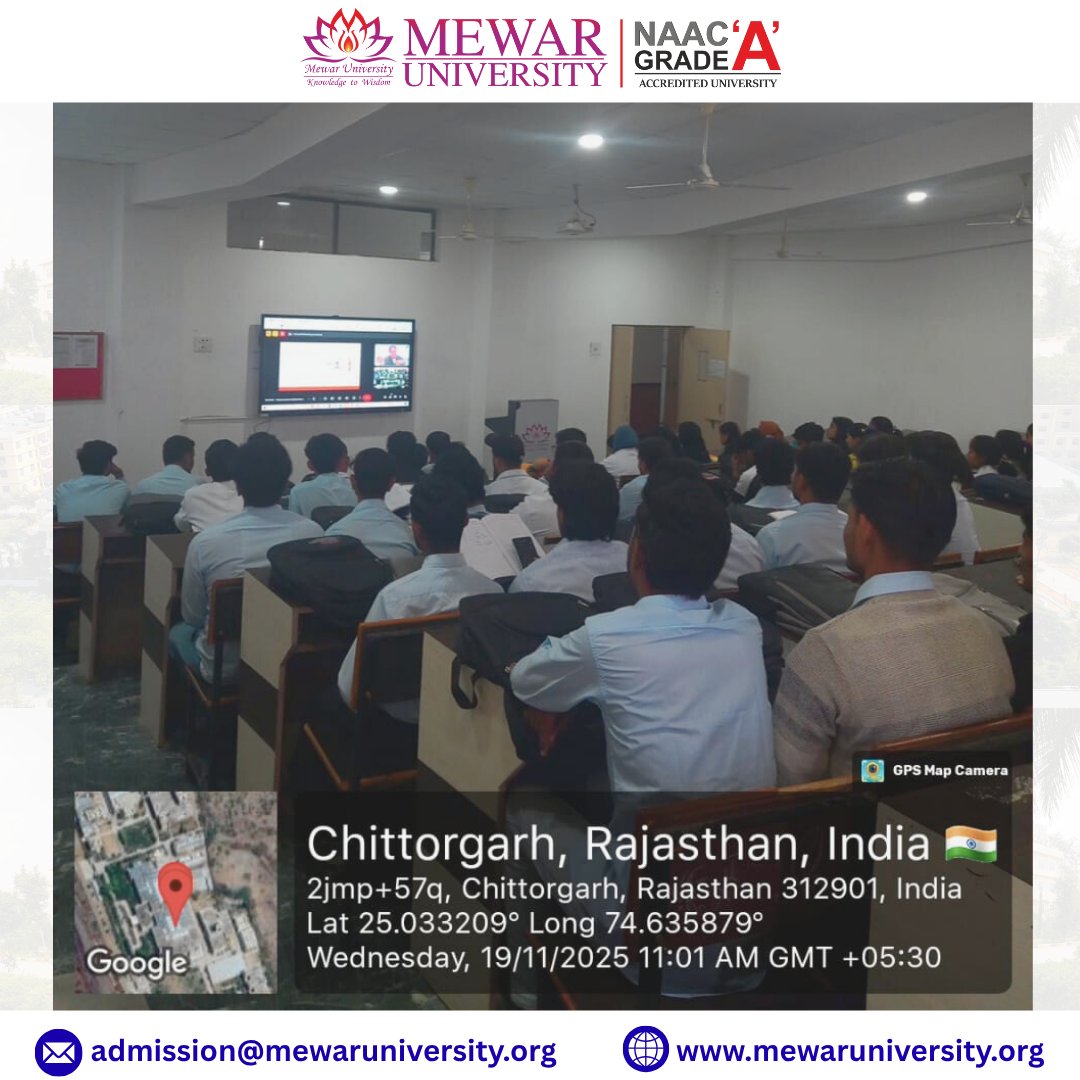 universitymewar's tweet image. Mewar university Guest Lecture on &quot;Hospital-Acquired Infections and Infection Control: Role of Sterilization, Biomedical Waste Management, and Human Microflora&quot;.

#MewarUniversity #GuestLecture #ParamedicalScience #HealthcareEducation #StudentDevelopment #SkillBasedLearning