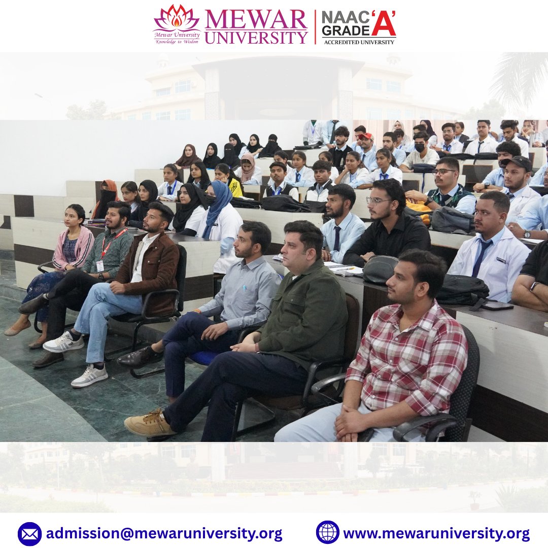 universitymewar's tweet image. Mewar university Guest Lecture on &quot;Hospital-Acquired Infections and Infection Control: Role of Sterilization, Biomedical Waste Management, and Human Microflora&quot;.

#MewarUniversity #GuestLecture #ParamedicalScience #HealthcareEducation #StudentDevelopment #SkillBasedLearning