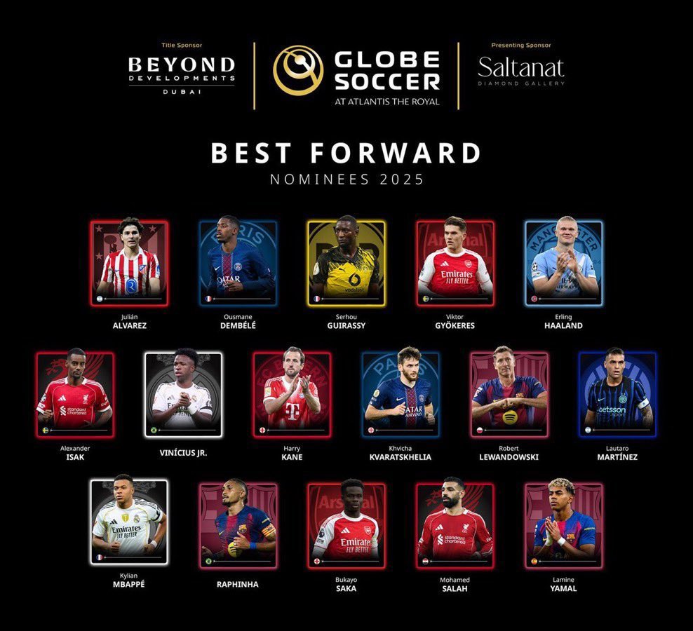sylinational_FR's tweet photo. 🇬🇳🔥 Serhou Guirassy, respectez son nom.

Il est nommé aux Globe Soccer Awards, dans la catégorie des meilleurs joueurs de l’année.
Et il figure aussi parmi les meilleurs attaquants du monde pour le trophée The Best.

➡️ Pendant que la CAF l’a volontairement snobé, ignorant une saison historique.

Rappel important : Serhou a fait partie des 30 nommés au Ballon d’Or, où il termine 21ᵉ mondial, devant des attaquants issus des plus grands championnats.

Une reconnaissance internationale qui montre la vérité :
le travail paie, le talent parle, et Guirassy fait partie du gratin mondial.

🇬🇳✨ Le Syli National est fier de lui.

#SyliNational #Guirassy #TheBest #GlobeSoccer #BallonDor #Guinée #Respect