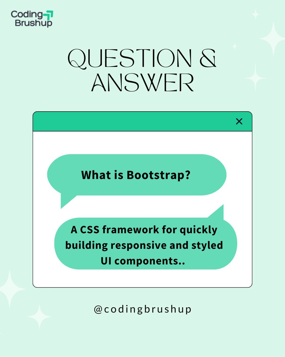 Codingbrushup's tweet image. Bootstrap: The fastest way to build clean, responsive UI without writing tons of CSS. ⚡💻
#Frontend #Bootstrap #WebDevBasics

codingbrushup.com