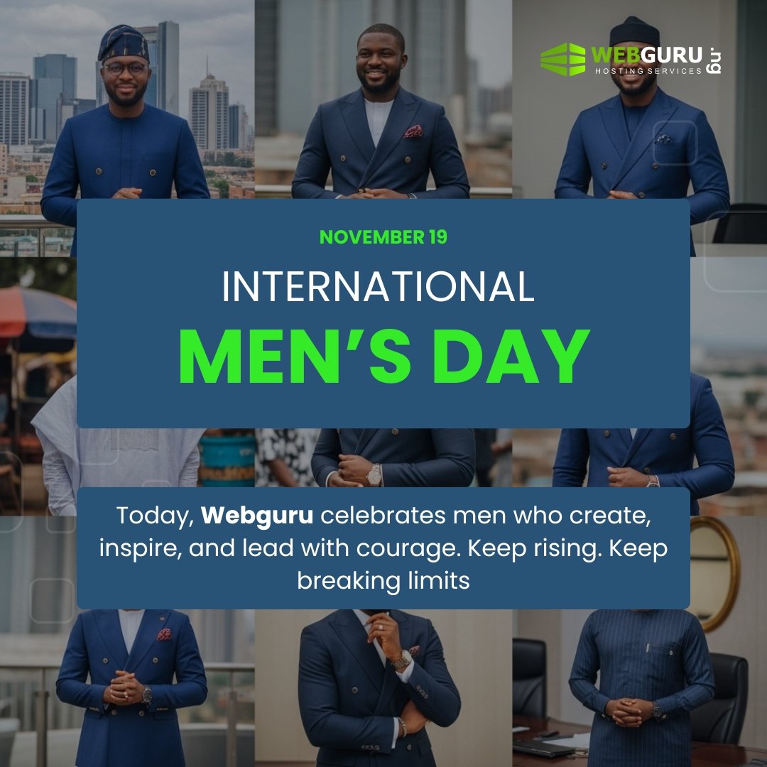 webgurung's tweet image. “Strong minds. Bold leaders. Limit breakers.
Today, we celebrate the men who keep building and inspiring.
Happy International Men’s Day from Webguru.”
#webguru #webgurudomains #webgurucare #TrustedHosting