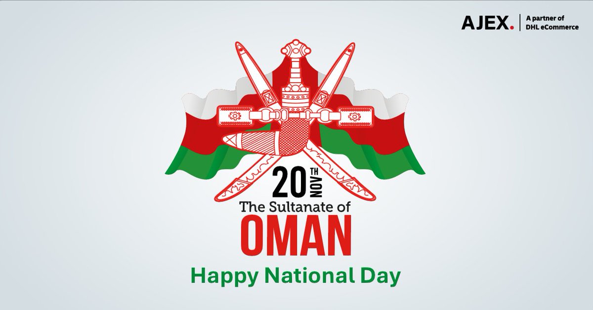 يوم وطني سعيد لعُمان!

اليوم نحتفل بـ 55 عامًا من الوحدة والتقدّم.

من تقاليدها العريقة إلى خطواتها الطموحة في الابتكار والاستدامة والنمو الاقتصادي، تواصل عُمان تألقها كدولةٍ تُوازن ببراعة بين تراثها العريق وتطلعاتها التنموية المستقبلية.

نتمنى للجميع يومًا وطنيًا مليئًا بالفخر
