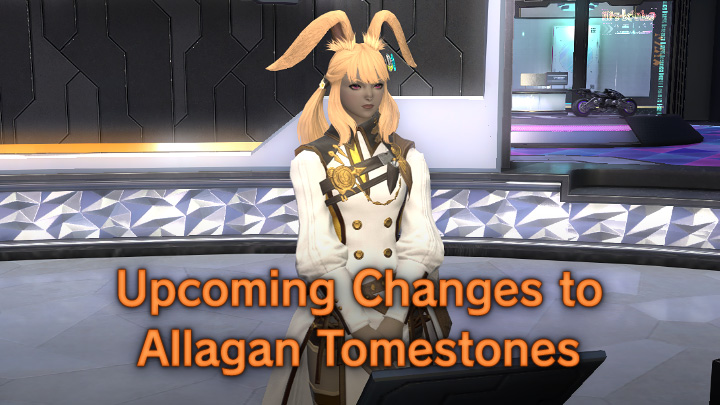 FF_XIV_EN's tweet image. The arrival of #FFXIV Patch 7.4 will introduce several updates to Allagan tomestones 📝

Be sure to exchange any Allagan tomestones of aesthetics in your possession before maintenance begins!

More info ➡️ sqex.to/8gKDC