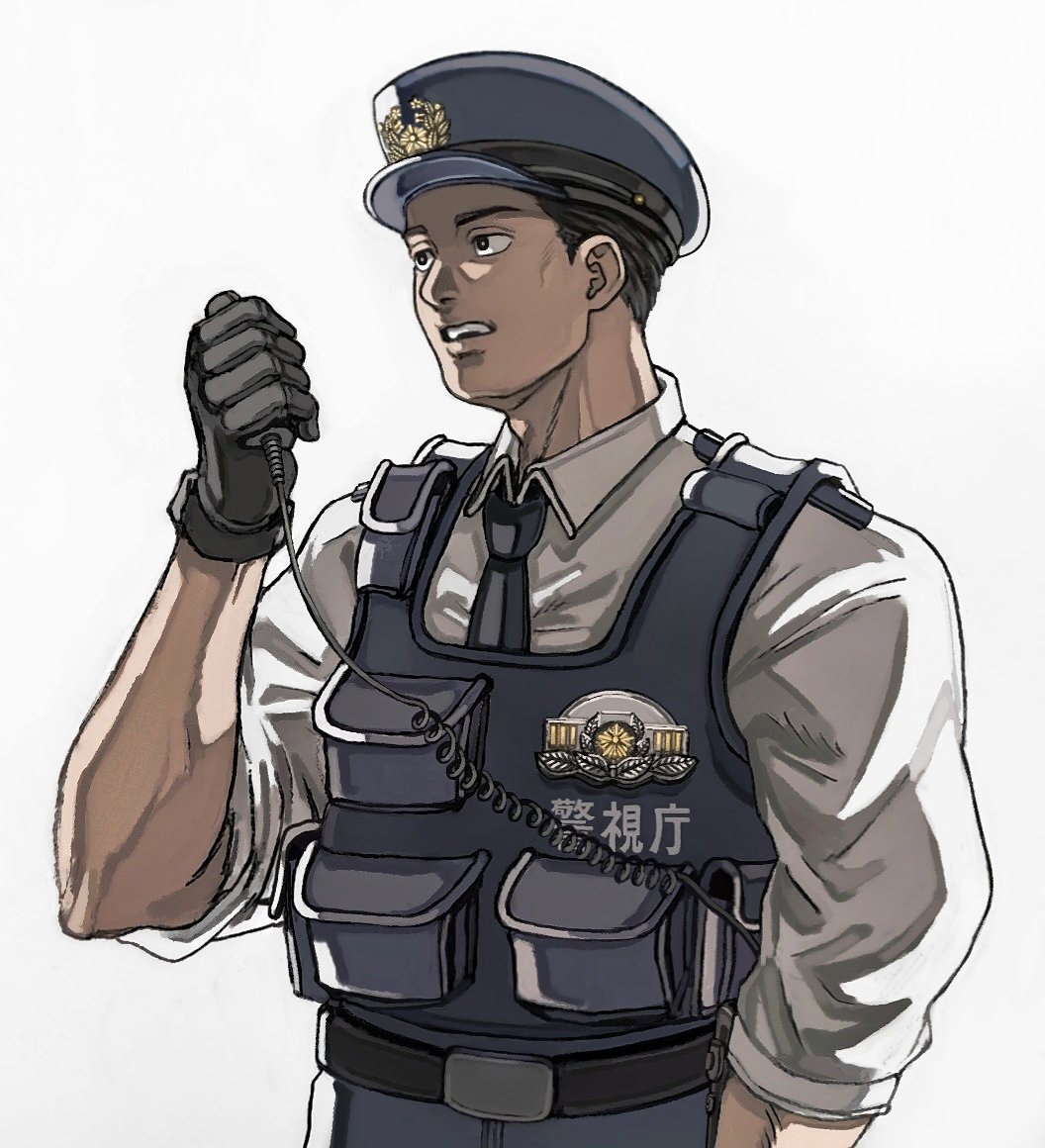 #イラスト
警察官さん。