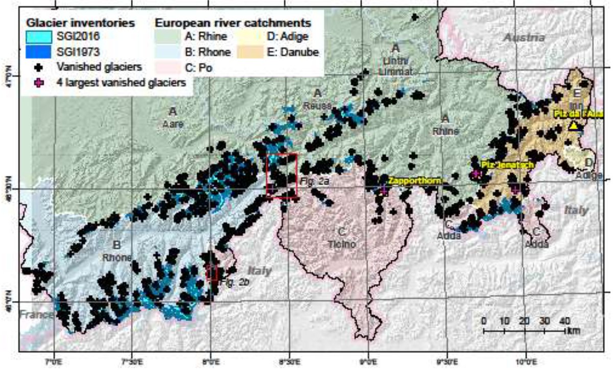 1,019 glaciers have disappeared since 1973 in Switzerland! 🔥🧊

This represents >40% of the glaciers inventoried in 1973 and accounts for 13% (47±3 km²) of total glacier area loss! ✝️

But as it is based on the latest inventory (2016), the actual figures are far much higher! 📈