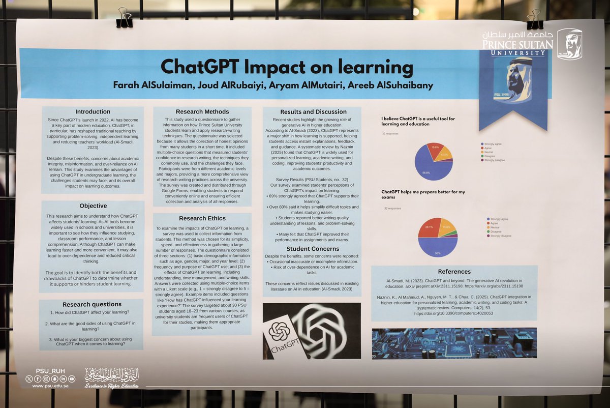 PSU_RUH's tweet image. To discover ideas that inspire change, creativity, and innovation, the Department of Linguistics and Translation at the College of Sciences and Humanities at #PrinceSultanUniversity is organizing the ENG103 Research Writing Techniques Exhibition. This event will feature…