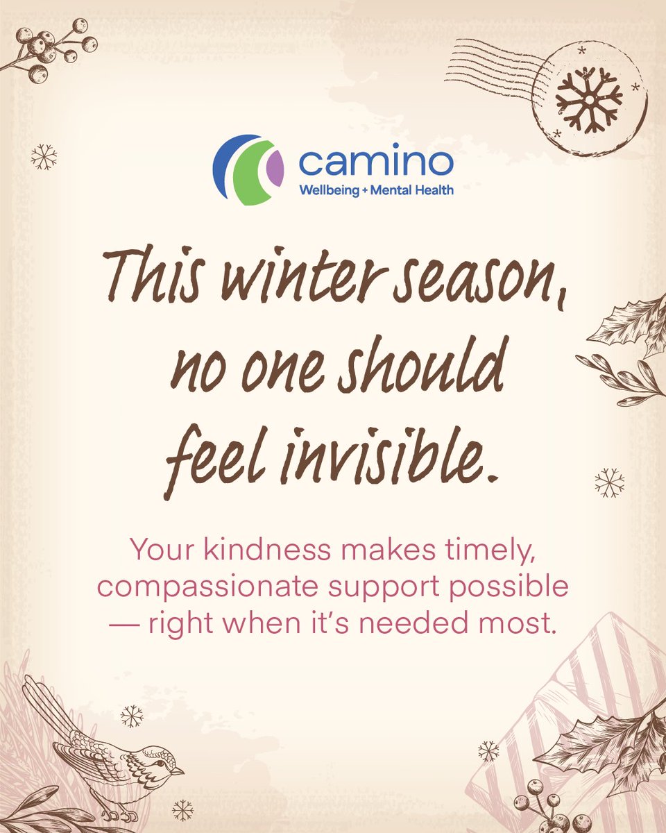 For Grace, the first December after losing her husband was painfully still. The lights were up. The traditions were there. But without him, the season didn’t feel the same.

$125 provides a same-day counselling session.

Donate Today:
🌐 caminowellbeing.ca