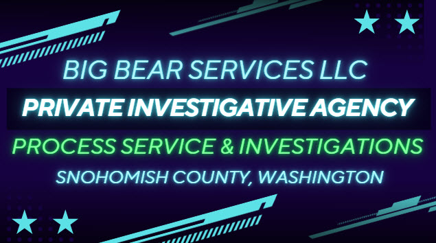 BradThomsen's tweet image. 🔵 Process Service &amp;amp; Investigations - Snohomish County, Washington 🔵
#PrivateInvestigator #ProcessServer #SkipTracing #Protection
Big Bear Services, LLC | Private Investigative Agency
Snohomish County Washington
big-bear-services.com