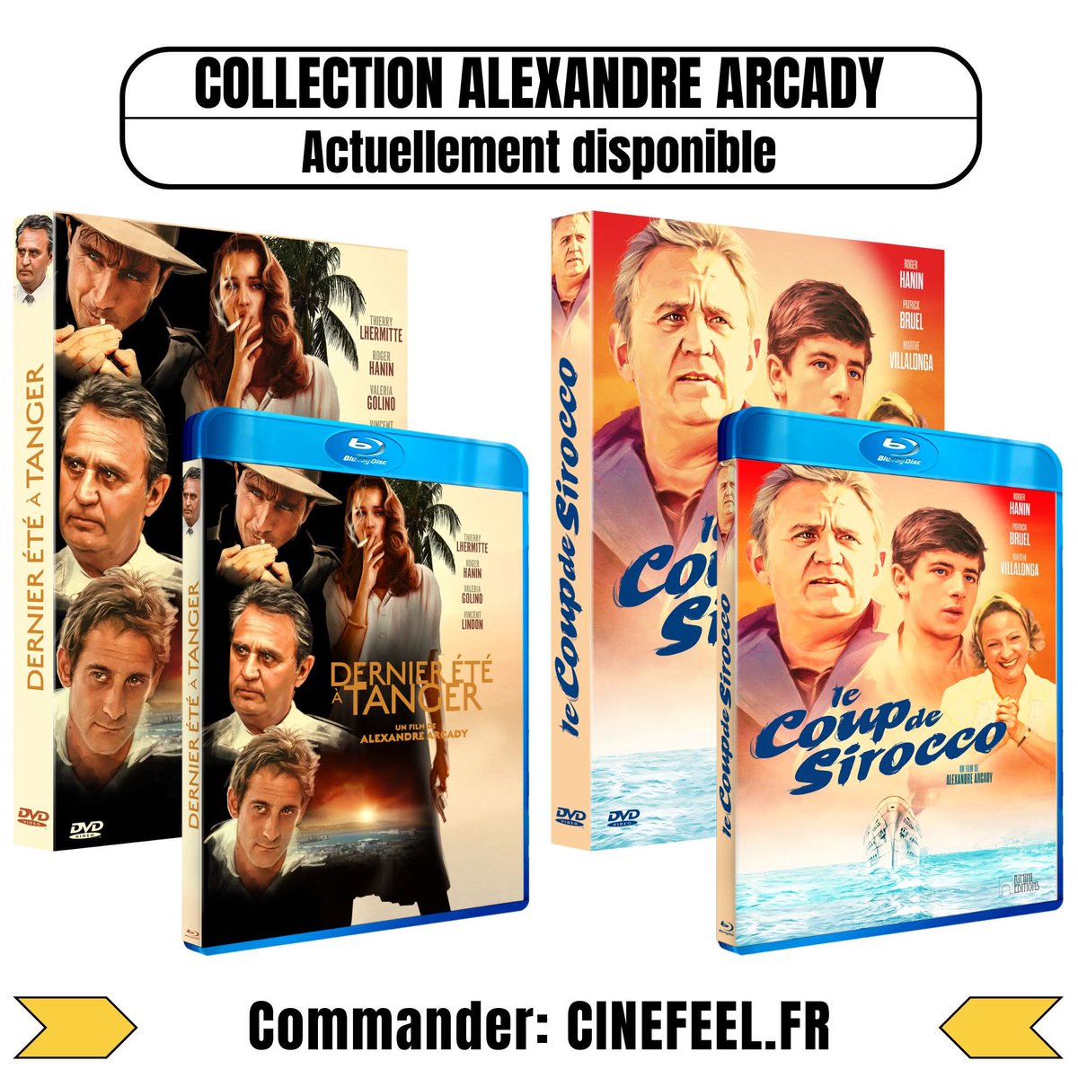 DERNIER ÉTÉ À TANGER et LE COUP DE SIROCCO sont actuellement disponibles en DVD et BLU-RAY dans notre collection Alexandre ARCADY

👉 bit.ly/CollectionARCA…

#AlexandreARCADY #DernierÉtéÀTanger #LeCoupDeSirocco #BLURAY #DVD