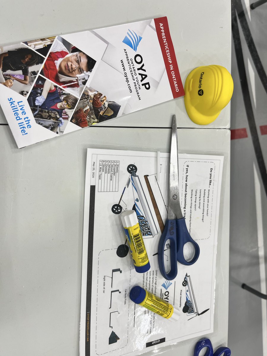 Thank you to our amazing O.Y.A.P. (ONTARIO YOUTH APPRENTICE PROGRAM) partners who spent all day with our Grade 7s engaged in the Propeller Car activity; they inspired and informed our students to learn about the skilled trades as a career path! Visit 
oyappajo.com