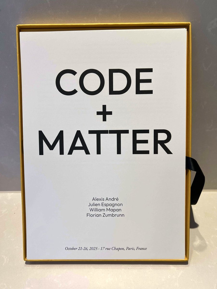 0xRodo's tweet image. Received the CODE+MATTER portfolio today. Impressed with the high quality presentation. 

CODE+MATTER features works by Alexis André, Julien Espagnon, William Mapan and Florian Zumbrunn and is limited to 200 editions.

There are still a few available. I&apos;ll link it below.