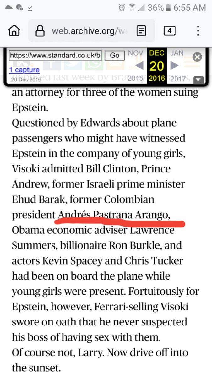 ligia281243's tweet photo. Fiscal preguntó a piloto de Epstein por quienes lo habrían visto con niñas, Visoki dijo: Bill Clinton, el príncipe Andrés, Ehud Barak, ANDRÉS PASTRANA ARANGO,  Lawrence Summers, Ron Burkle, Kevin Spacey y Chris Tucker estában a bordo con niñas presentes.
https://t.co/cDi0vbDMLS https://t.co/7PwM9cgYTS