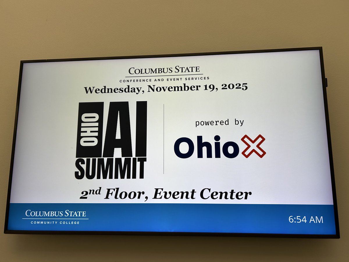 Checking in.

2nd annual Ohio AI Summit.