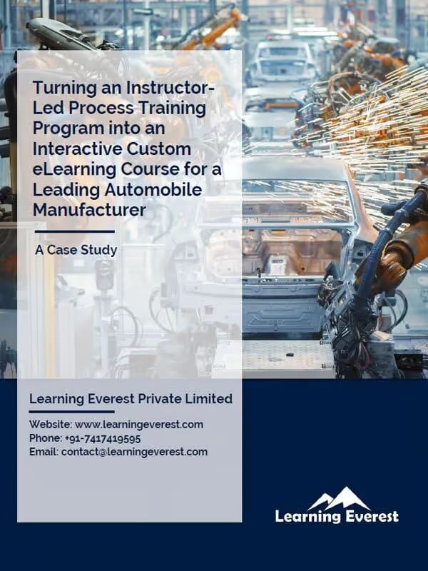 LearningEverest's tweet image. Transforming Instructor-Led Training for Automotive Leaders

Learning Everest partnered with a Fortune 500 automobile manufacturer to revamp their &quot;new product introduction&quot; training into engaging, interactive eLearning.

🔗 Read more: zurl.co/8LR1k