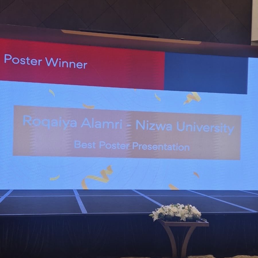 CHS_UoN's tweet image. We are proud to celebrate Ms. Roqaiya Al Amri from the School of Pharmacy, for winning the Best Poster Award at #LabTech2025 in Jazan, KSA (17–19 November), organized by JICS.

A remarkable achievement that reflects her excellence and impact in the field.
Congratulations! 🔬✨