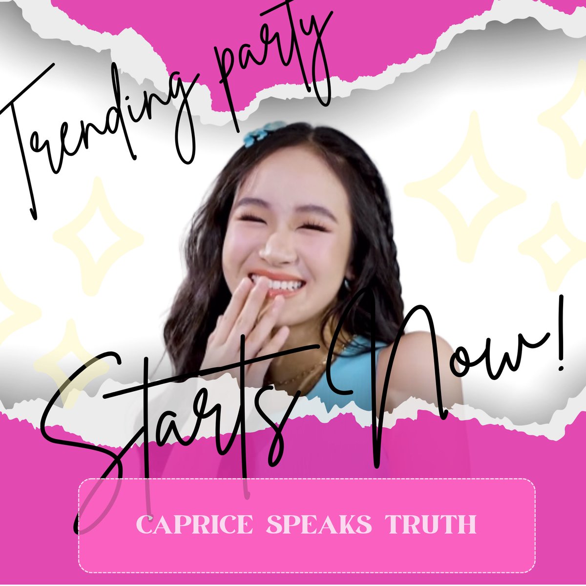 TeamCapcakes's tweet image. Hi capcakes 

Join our tp party tonight! Use the tagline 

CAPRICE SPEAKS TRUTH

#capricecayetano