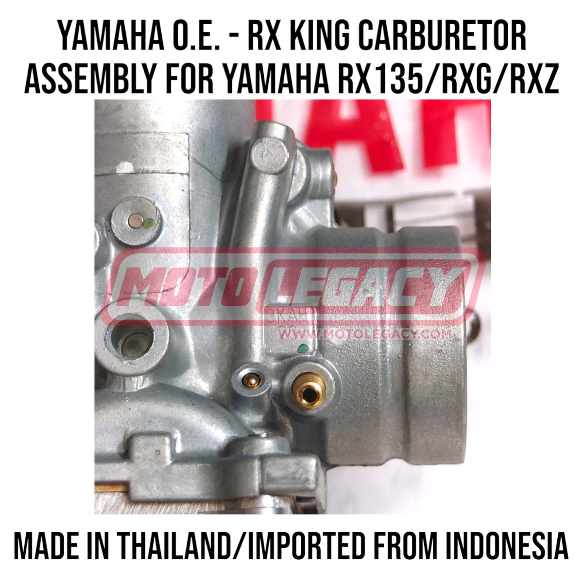 Motolegacy's tweet photo. The OG Mikuni 26MM Carb (3KAH) for RX-King is now in stock — 100% Genuine Yamaha O.E

✔️ Genuine Mikuni — Made in Thailand, imported from Indonesia
✔️ Direct fit: RX135 / RXG / RXZ (4 &amp; 5 Speed)
✔️ 26MM | Part No: 3KAH

WhatsApp us on 7075444950 or 7075444952 to place an order! https://t.co/7GFb51H54o