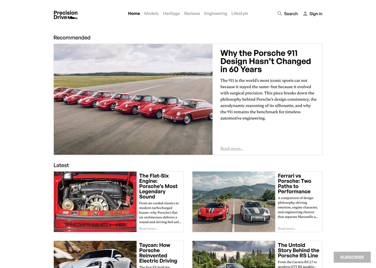 DesignerAleksa's tweet image. Day 12 of my UI Design Challenge — Blog Page

Today I designed a clean, performance-driven blog experience inspired by Porsche.
Minimal, fast, precise — just like the brand.

Loving this challenge so far.
What do you think?

#figmadesign #UIDesign #UIChallenge #Website