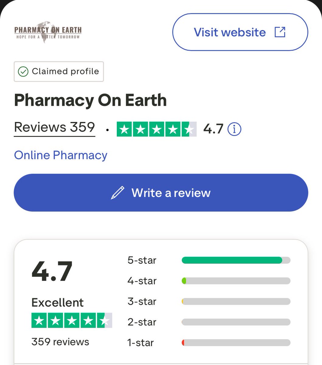OnEarthPharmacy's tweet photo. 🌟🌟🌟🌟🌟When it comes to healthcare, trust isn’t optional - it’s everything.🌟🌟🌟🌟🌟
Choosing https://t.co/57wyWewob0 with a strong record, verified credentials & real customer trust can bring peace of mind when you need it most.

Visit : https://t.co/CIvHabrQIQ

Follow : @OnEarthPharmacy 

Contact us: pharmacyonearth@gmail.com
+91 9016295060 (iMessage, facetime, WeChat, WhatsApp, telegram, viber, Lime)
