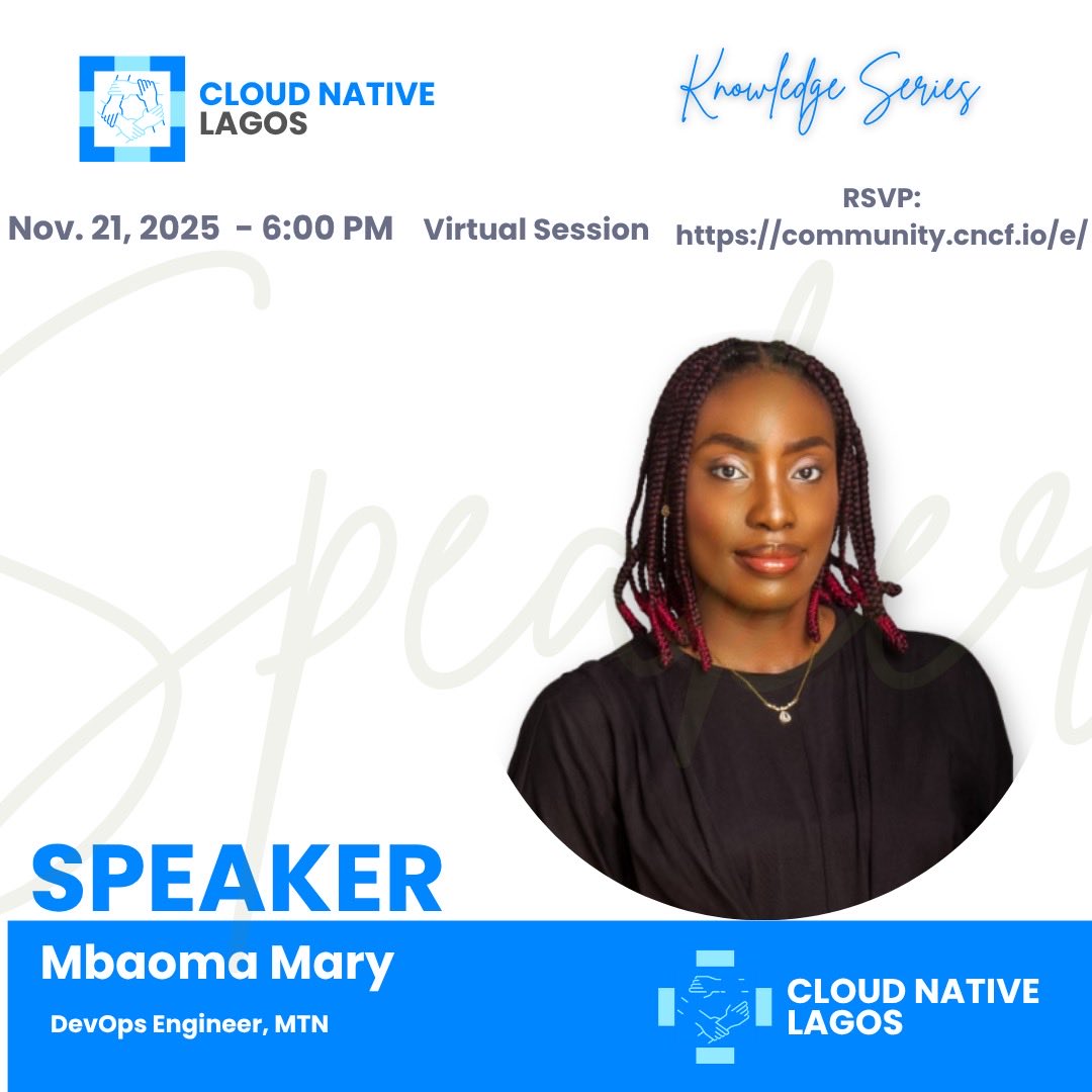 cncflagos's tweet image. It’s official — our first Biweekly Knowledge Session for November is here.

Join us this Friday, by 6 PM WAT

Register: community.cncf.io/j/6veebthzrrkx…

Know someone who should be in the room? Tag them.

#cncflagos #CNCF #OpenSource #Observability