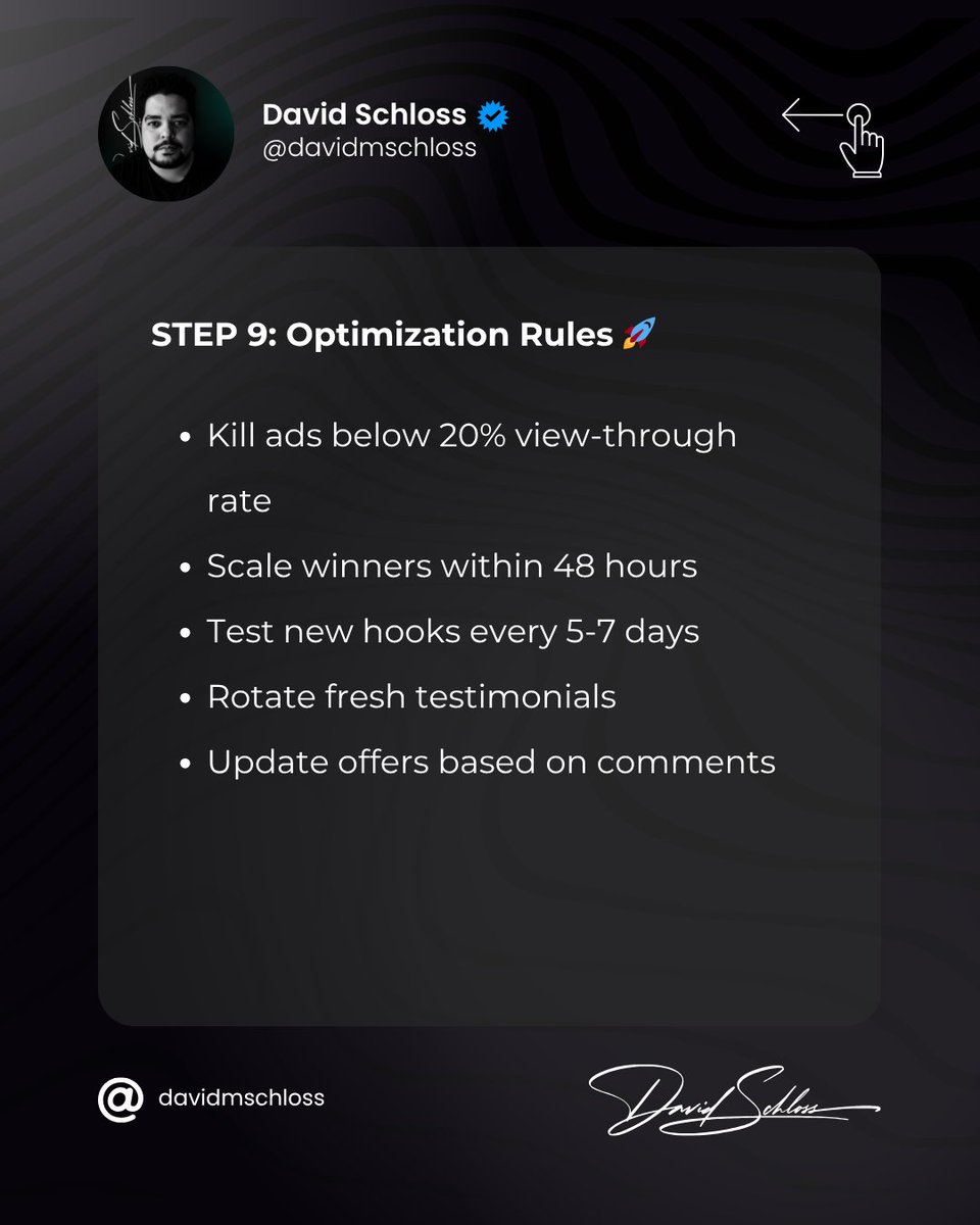 davidmschloss's tweet image. 10/11

🚀 Step 9: Scaling rules

The framework that fueled $578K.

#Scaling