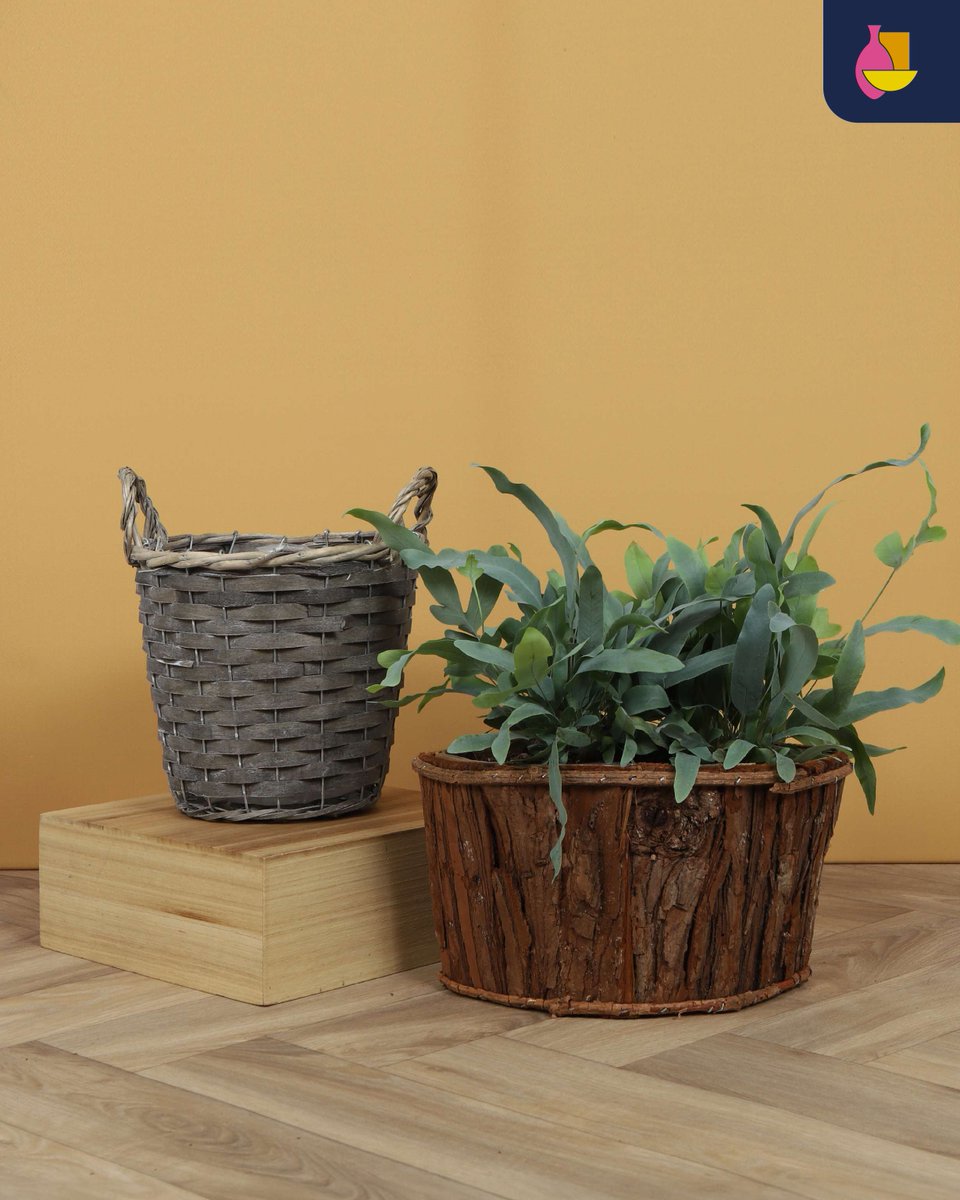 Bring a touch of nature indoors with these beautiful baskets. One with classic wicker weave and the other embraces a bark-like wooden look for an earthy feel. Together they create a charming natural moment. Limited stock available!

#WindowSale #BunnikCreations #LimitedStock