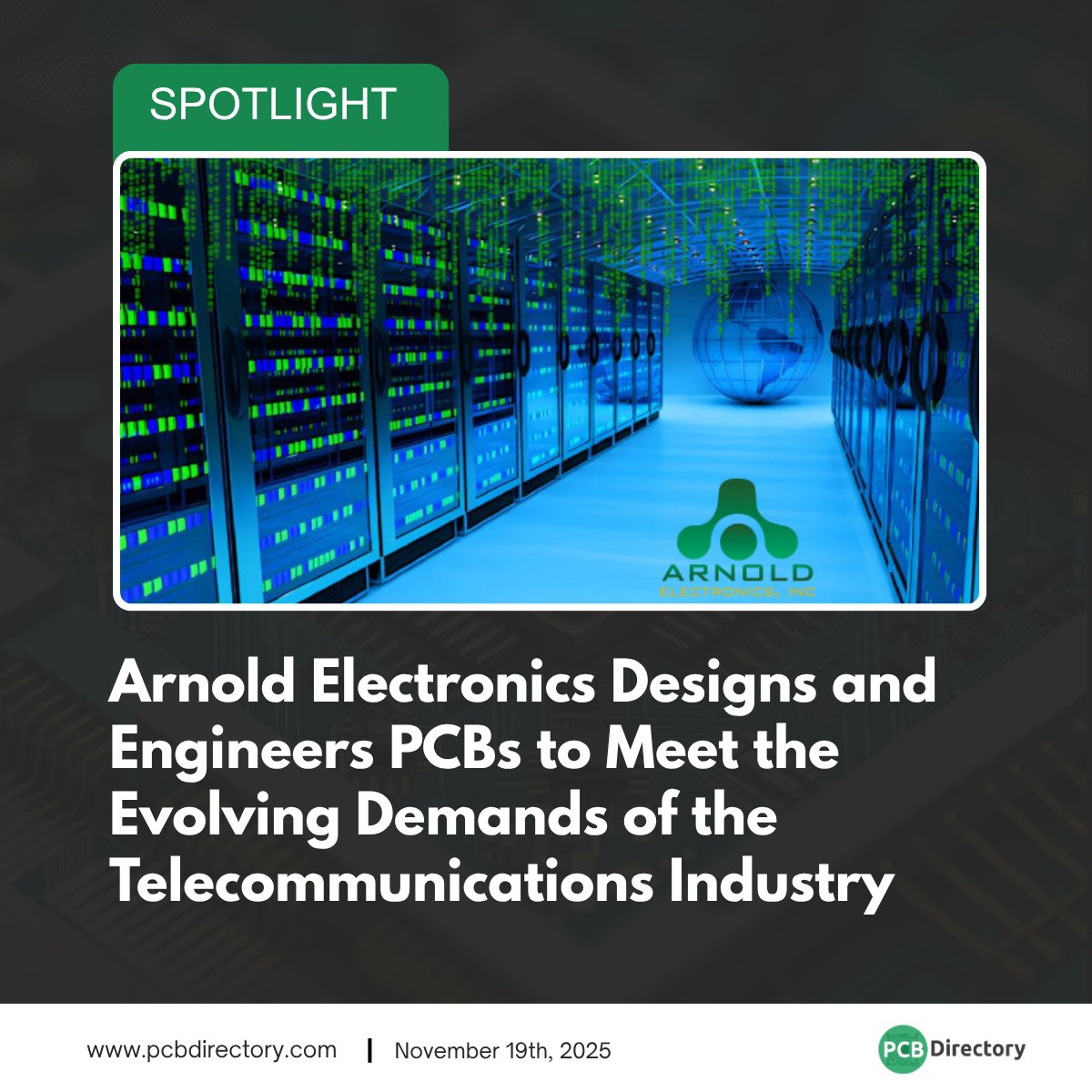 PCB_Directory's tweet image. Arnold Electronics is stepping up its telecom game with application-specific PCBs built for the demands of 5G and secure communication systems. 

Read more: ow.ly/XlbO50XtVN7

#printedcircuit #spotlight #industry #telecom #5G #connectivity #PCB #electronicsmanufacturing