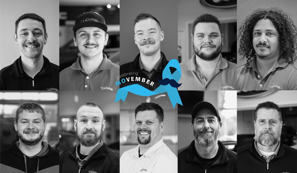 The #1 Cochran team is proudly taking part in Movember. We're growing our moustaches all month long to raise awareness and spark conversations about men's health and mental health.

#InternationalMensDay #Movember #MensHealth #MentalHealthMatters #1CochranTeam