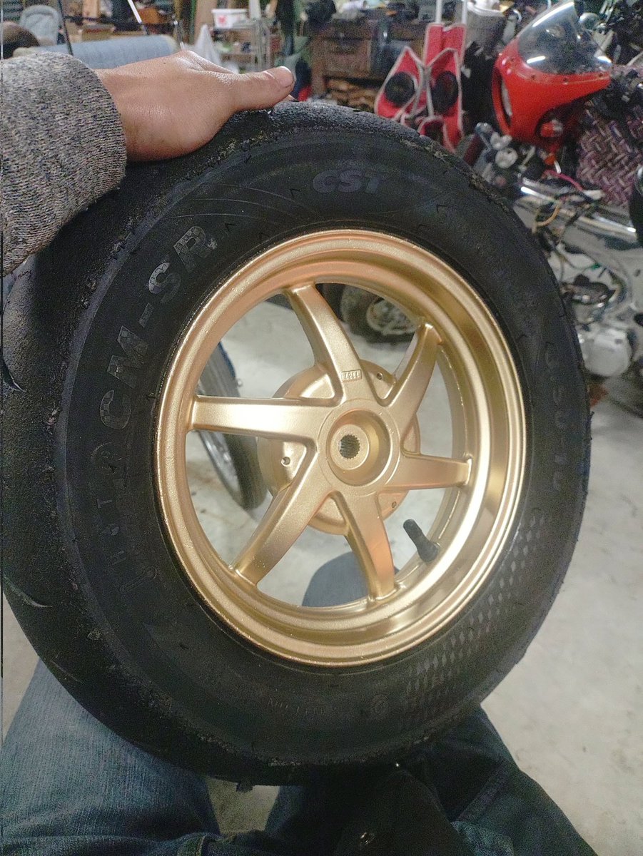 香合　御所車 ZXホイール欲しい人おらんか？ CST 3.50 エアバルブ交換済 塗りたて